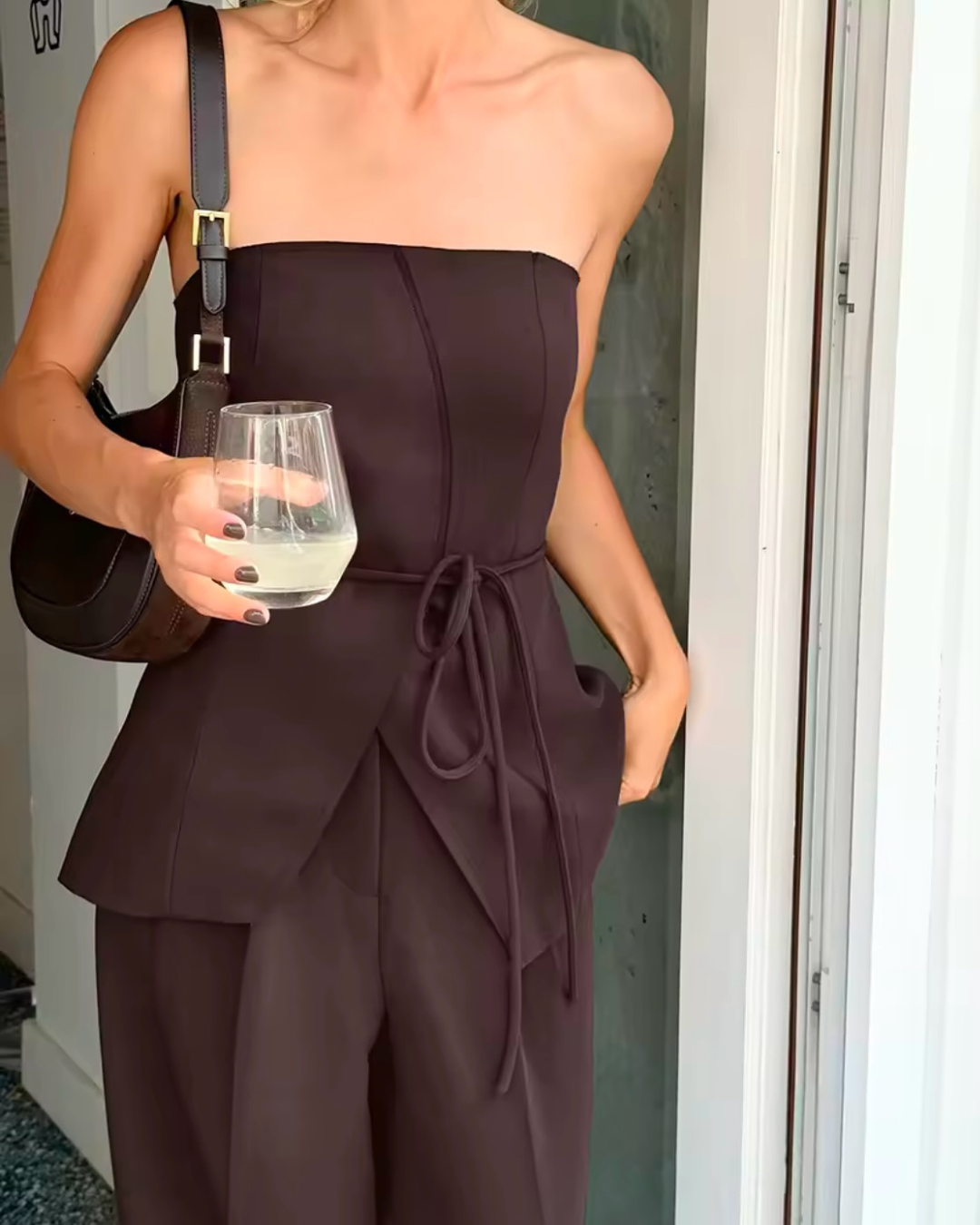 Monaco Strapless Wide Leg Set