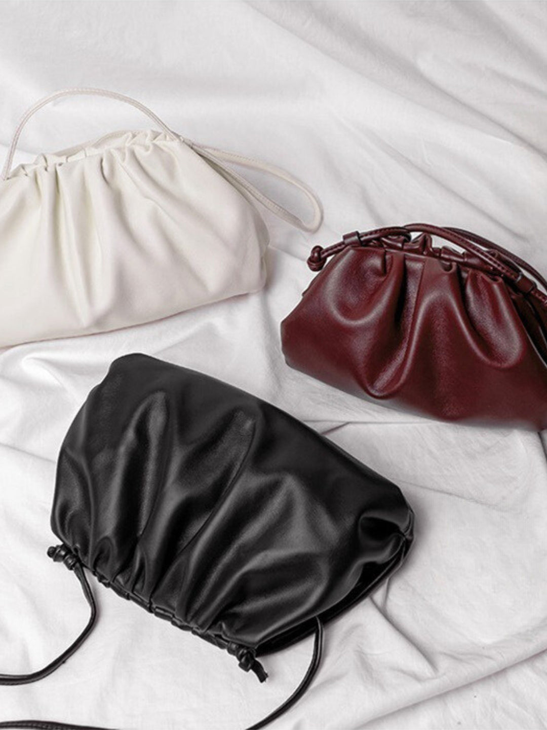 Vienna Ruched Drawstring Shoulder Bag