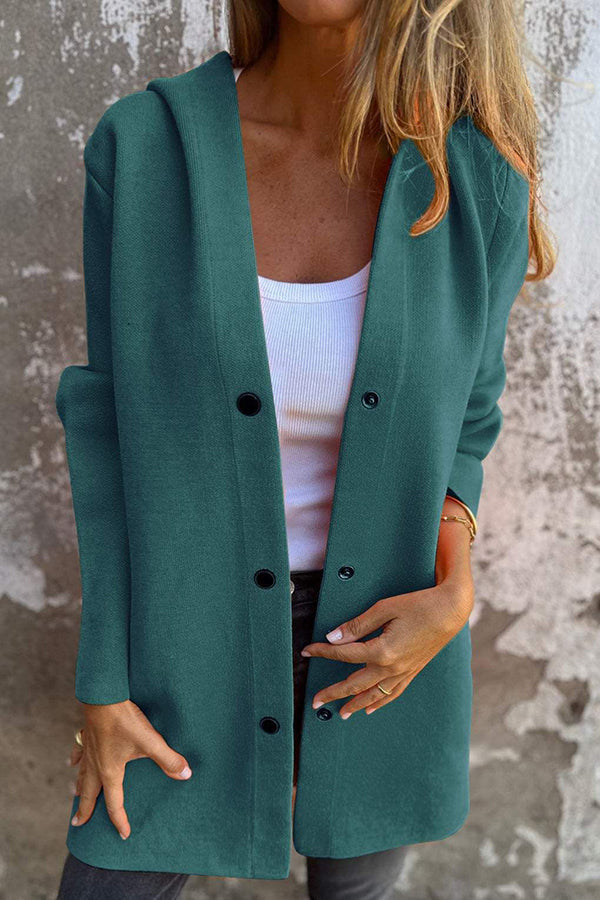 Slate Haven Hooded Button Coat