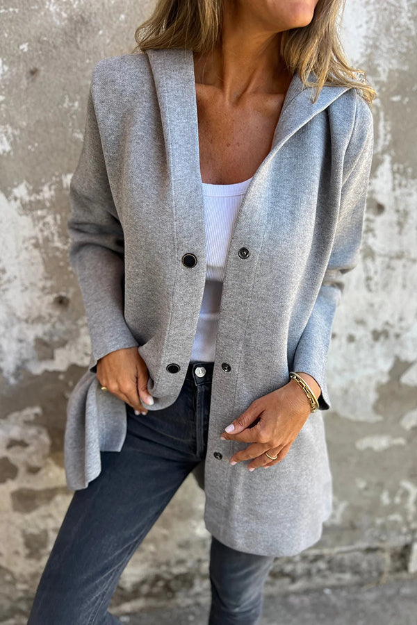 Slate Haven Hooded Button Coat