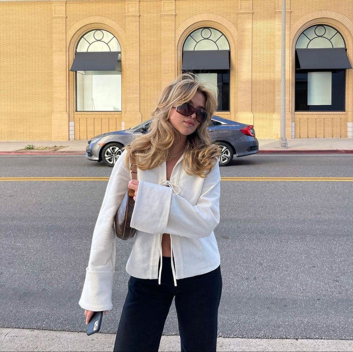 Sorrento Lace-Up Knit Cardigan