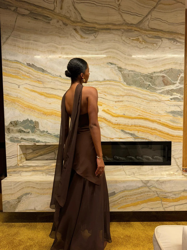 Elodie - Strapless Chiffon Gown