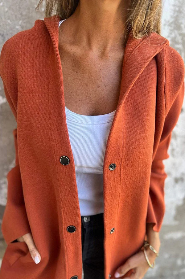 Slate Haven Hooded Button Coat