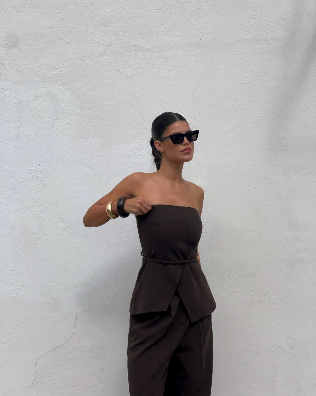 Monaco Strapless Wide Leg Set