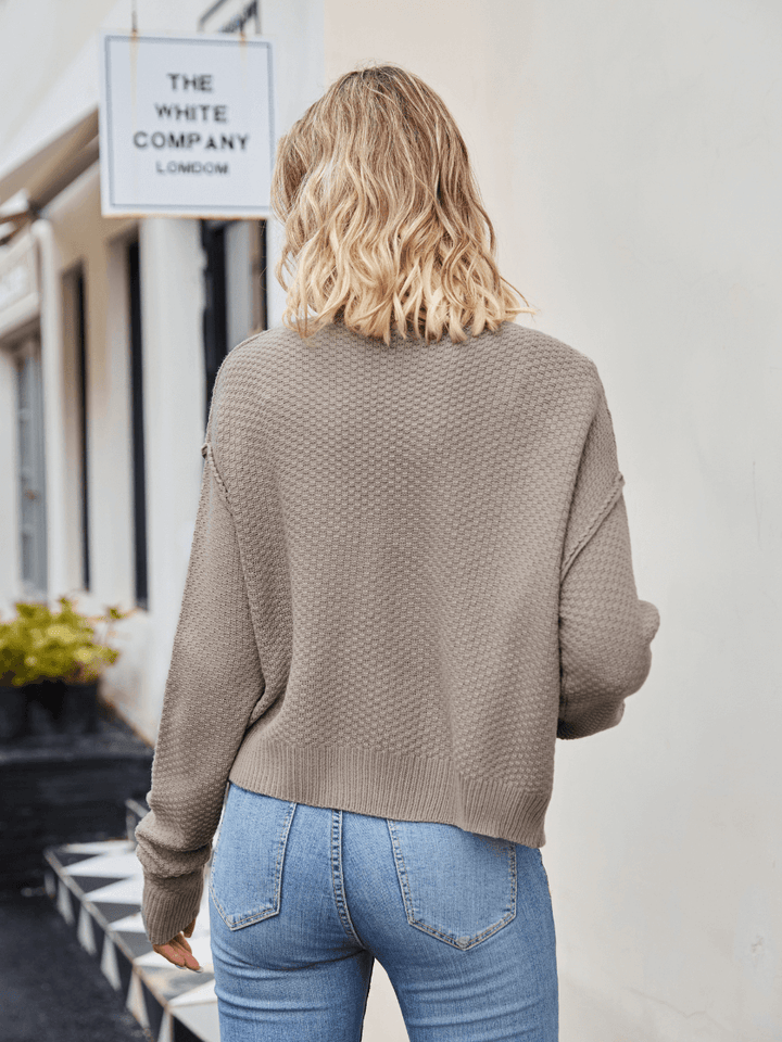 Taupe Willow Crest Textured Cardigan