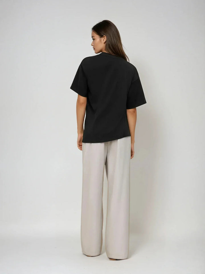 Smart Casual Cotton-blend Asymmetrical Hem Tee