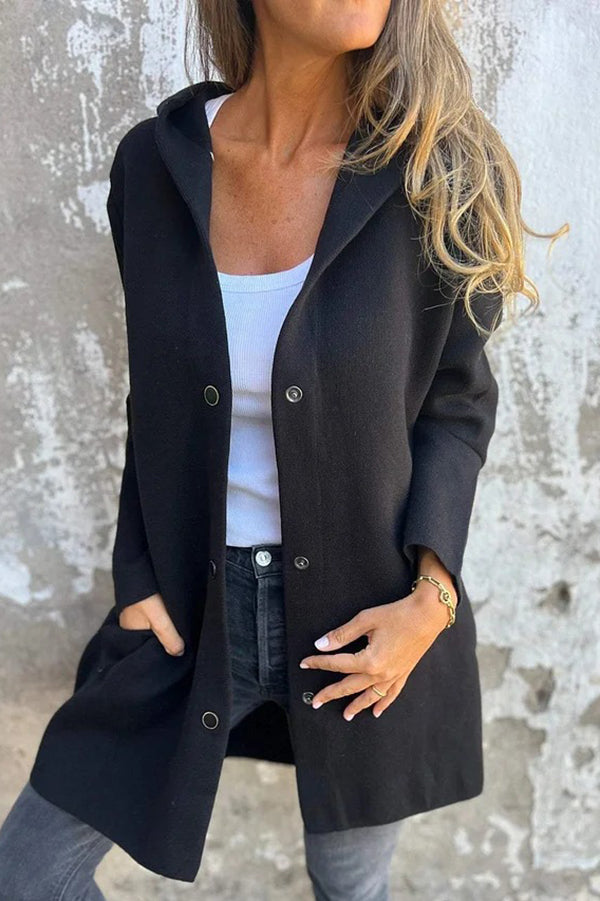 Slate Haven Hooded Button Coat