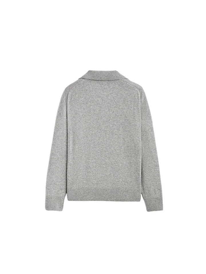 Polo Collar Casual Knitted Sweater