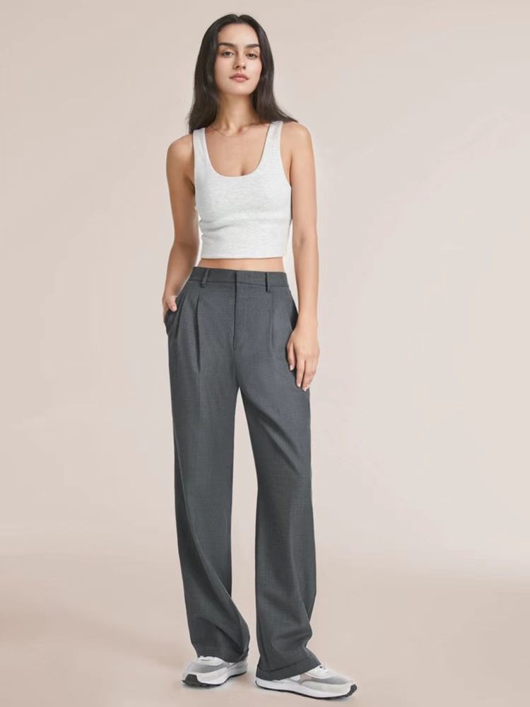 Vista Lane Tailored Wide-Leg Pants