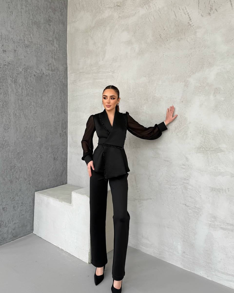 Veloura Midnight Blazer Set