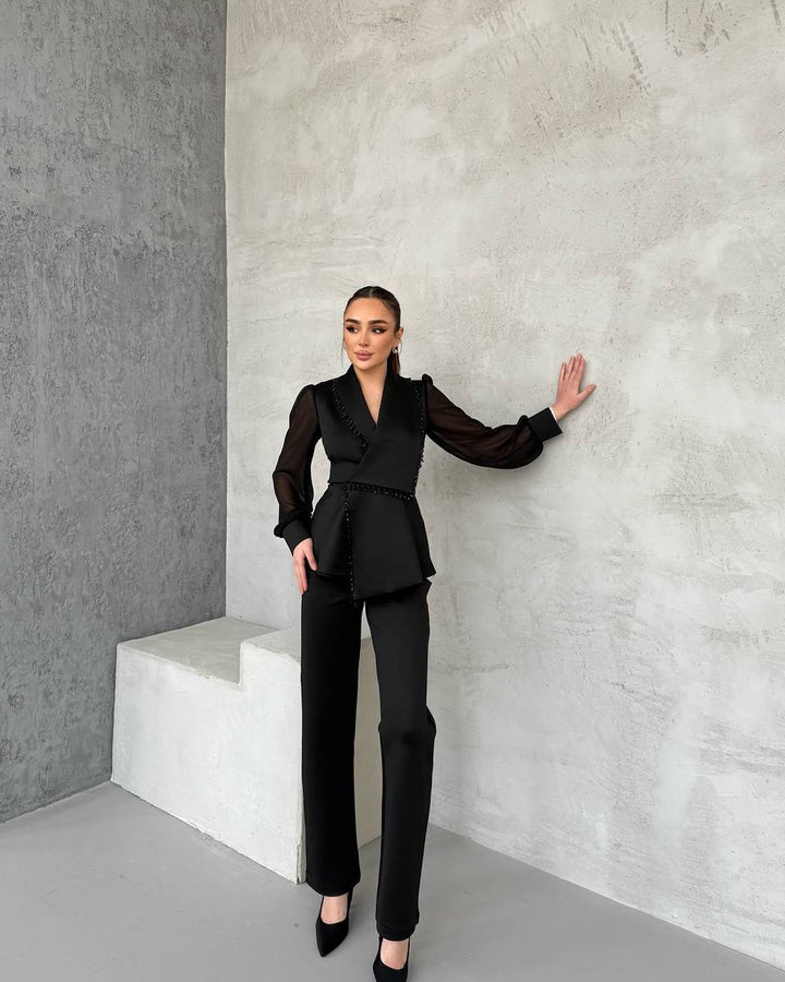 Veloura Midnight Blazer Set