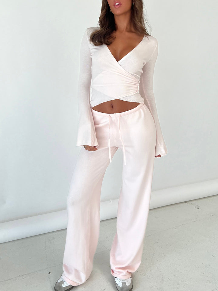 Knit trousers - light pink