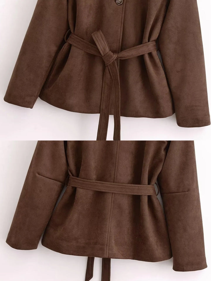 Willow Belted Suedette Jacket