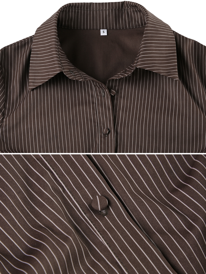 Auburn Pinstripe Fitted Shirt