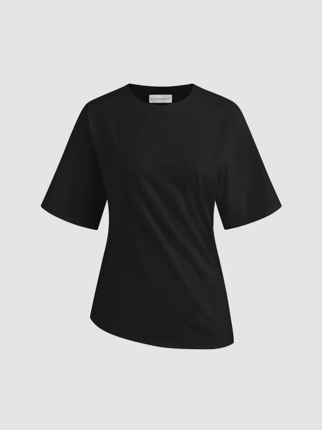 Smart Casual Cotton-blend Asymmetrical Hem Tee