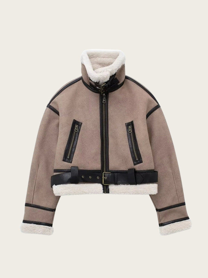 Seraphin Belted Aviator Jacket