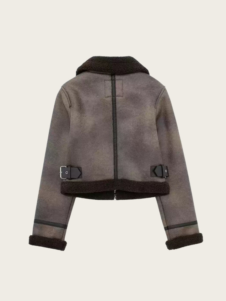 Axelle Cropped Aviator Jacket