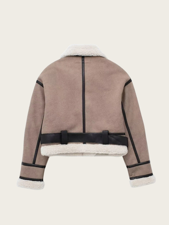 Seraphin Belted Aviator Jacket