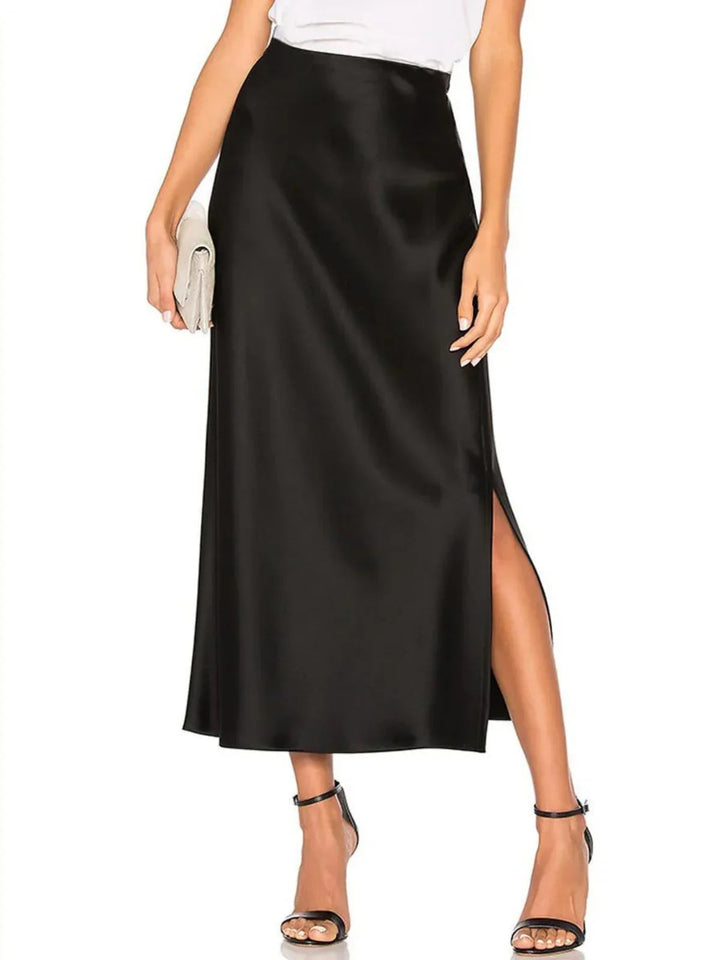 All Match High Waist Elastic Skirt