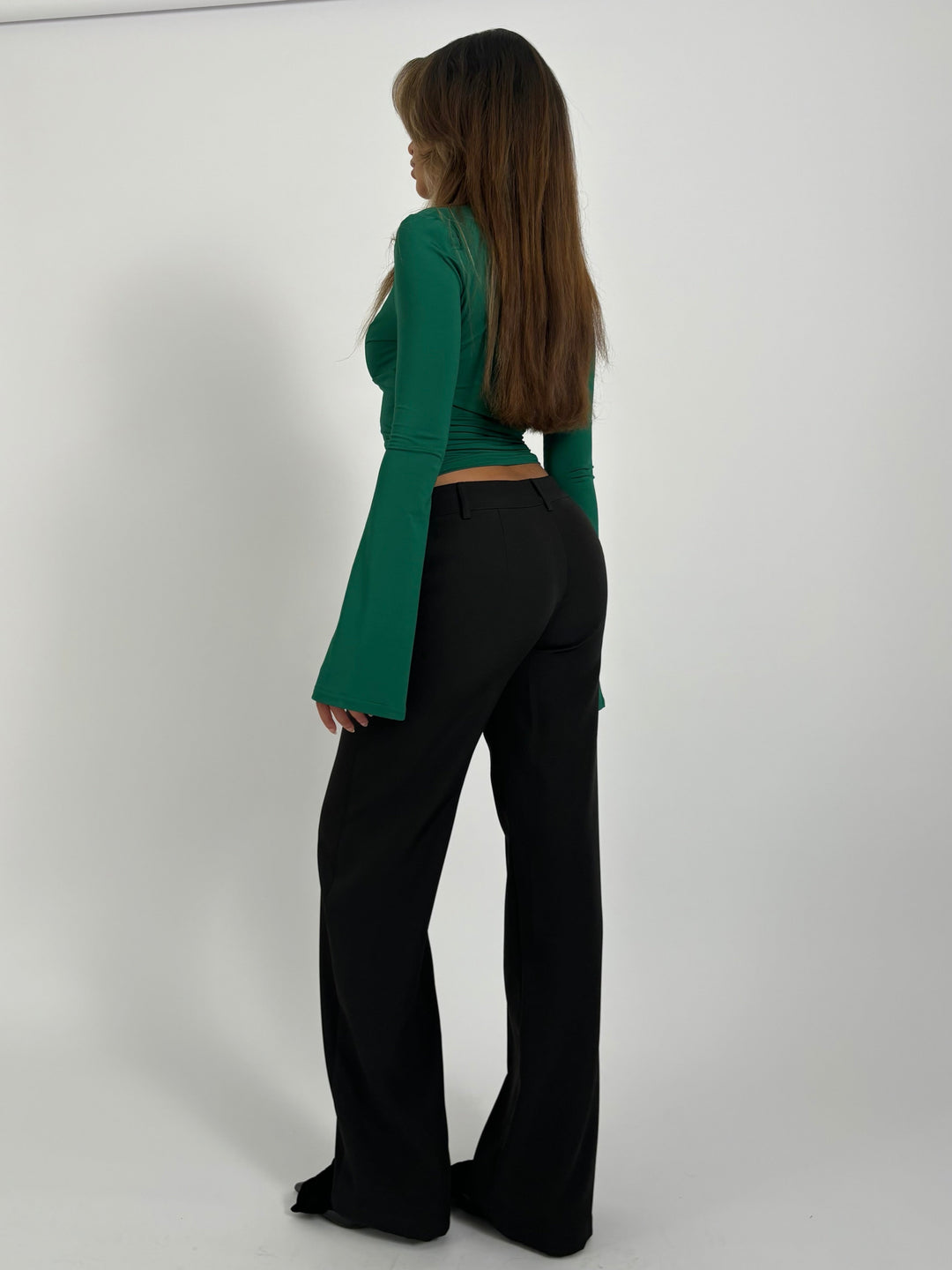 TALL Vera Wide low waist trousers - black