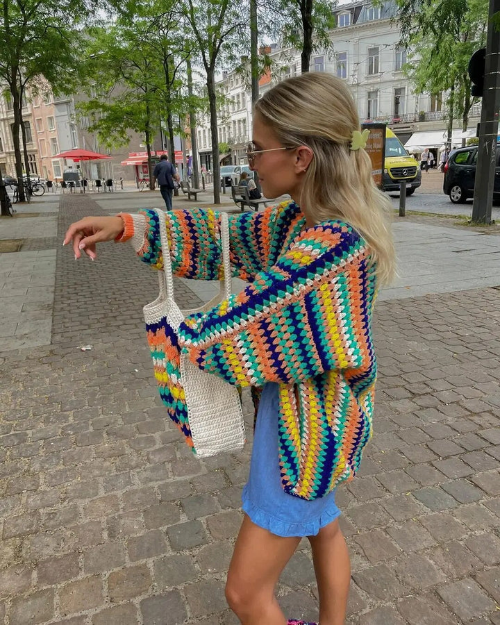 Fiesta Crochet Knit Cardigan