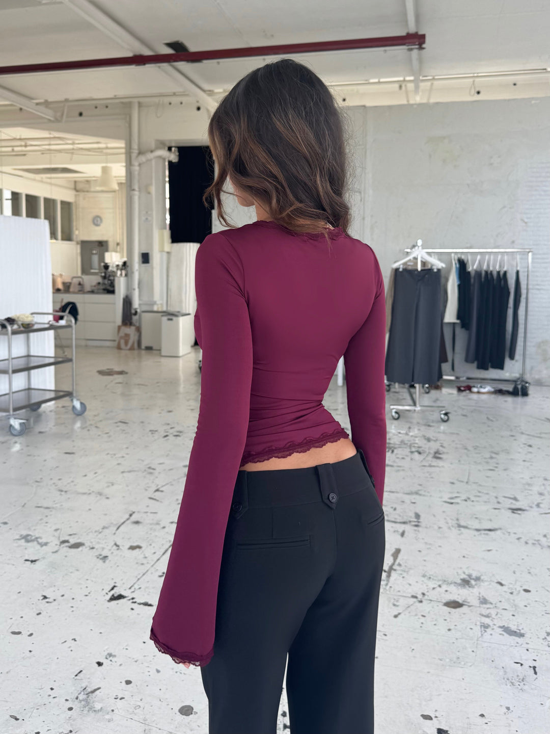 Ballerina basic top - burgundy