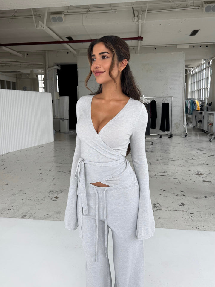 Ballerina knit top - light grey