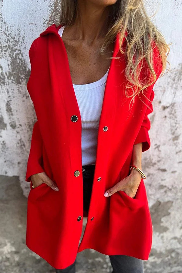 Slate Haven Hooded Button Coat