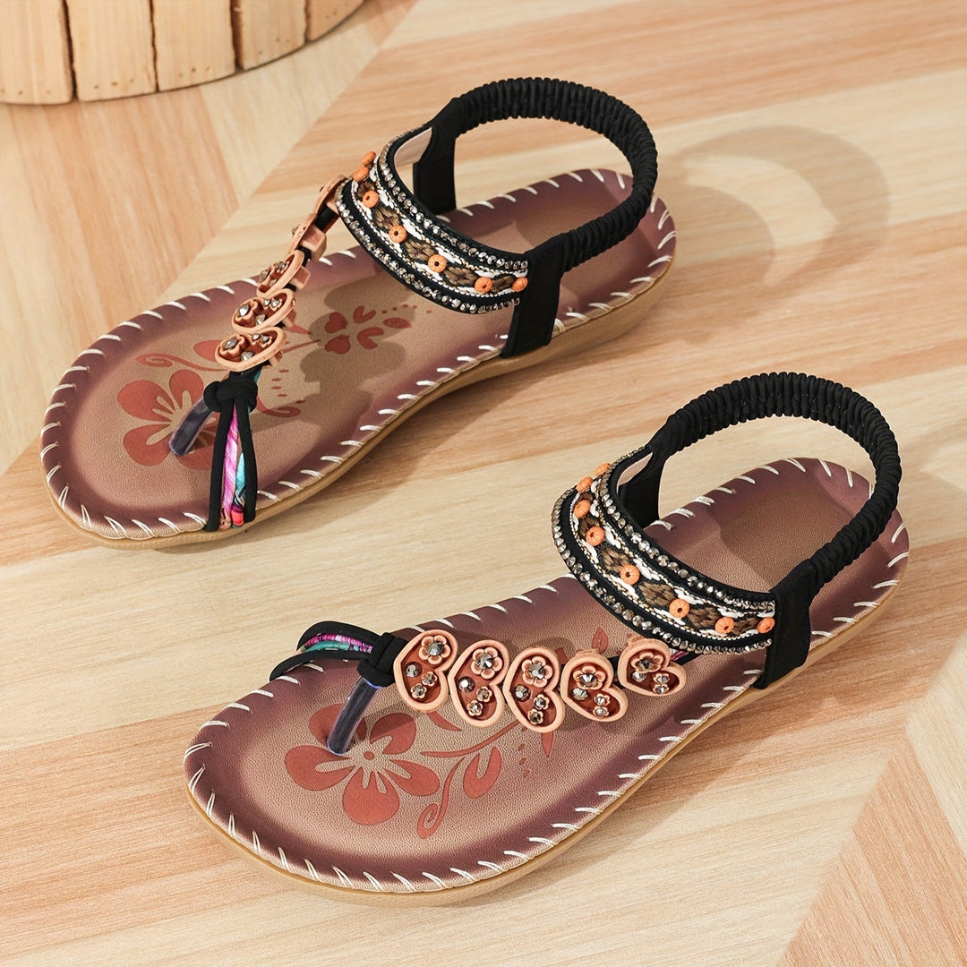 Meadow Bloom Embellished Sandals