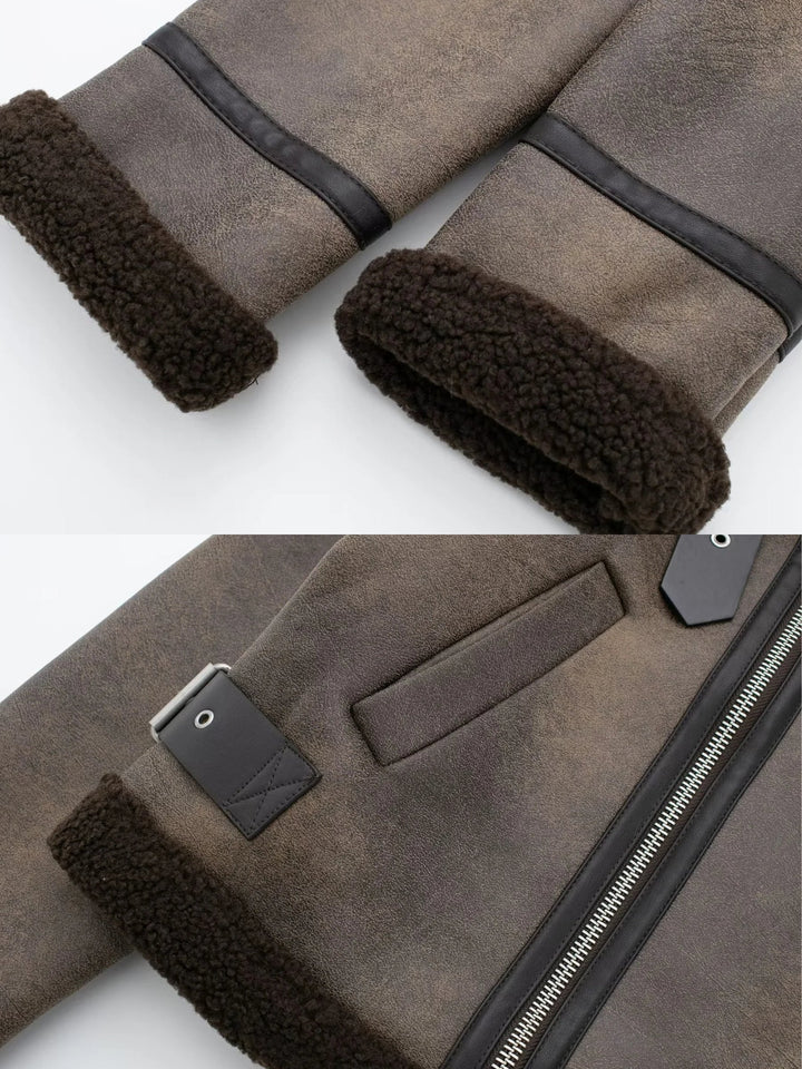 Axelle Cropped Aviator Jacket