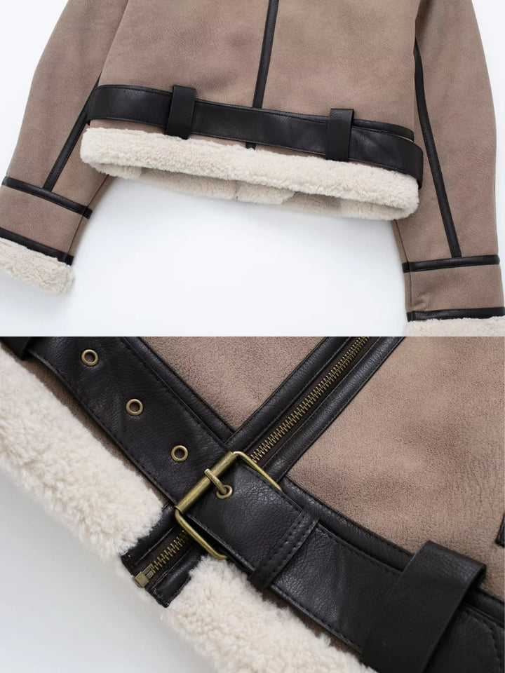 Seraphin Belted Aviator Jacket