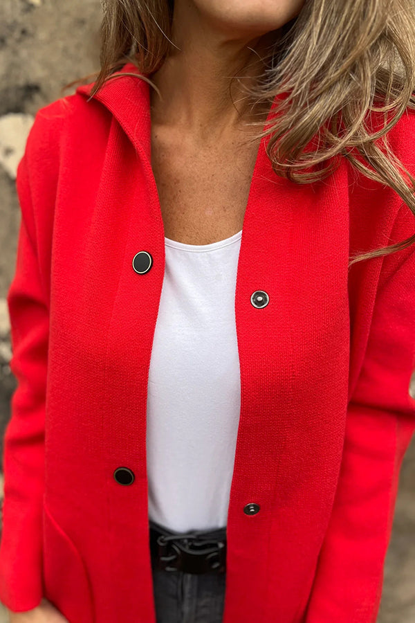 Slate Haven Hooded Button Coat