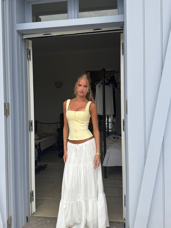 Button top - light yellow