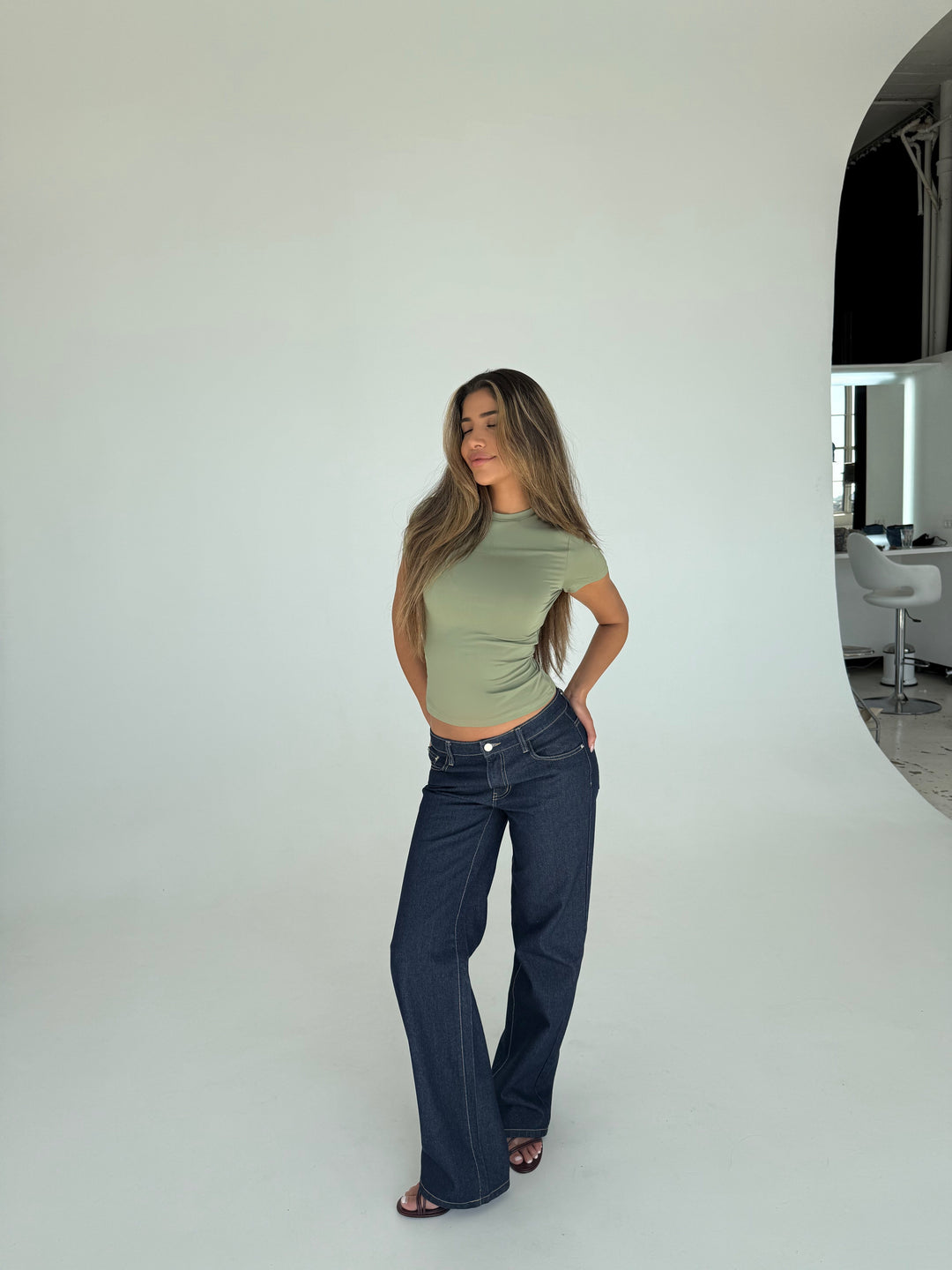 Basic tee - sage green