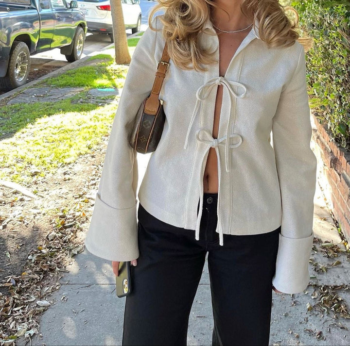 Sorrento Lace-Up Knit Cardigan