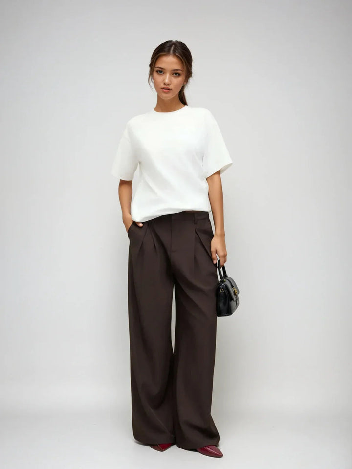 Smart Casual Cotton-blend Asymmetrical Hem Tee