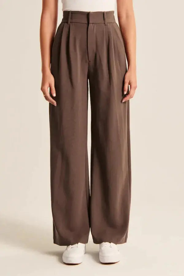 Seabourne Pleated Wide-Leg Pants