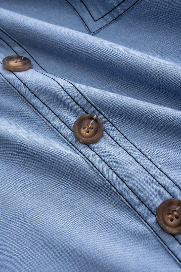 Willow Blue Denim Midi Dress