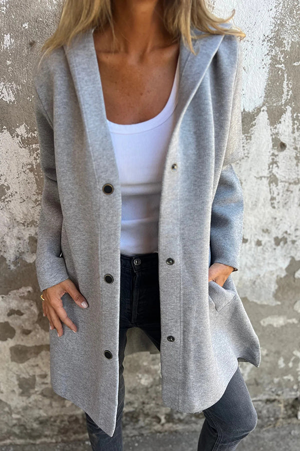 Slate Haven Hooded Button Coat