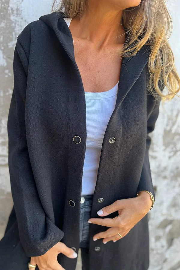 Slate Haven Hooded Button Coat