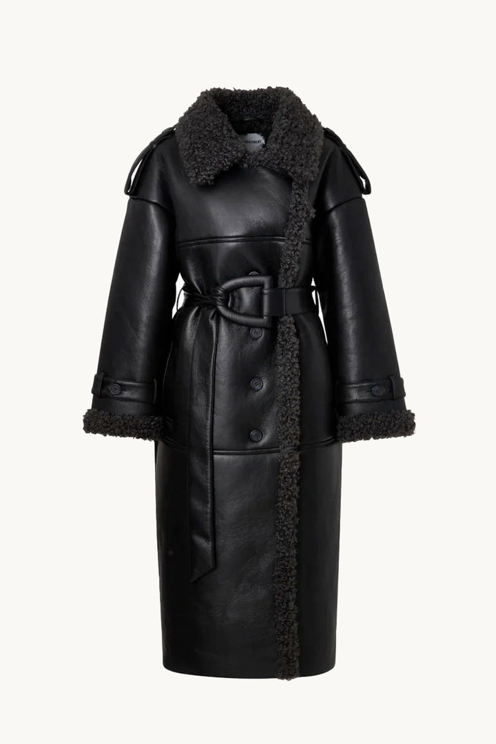 Valemont Shearling Trench Coat