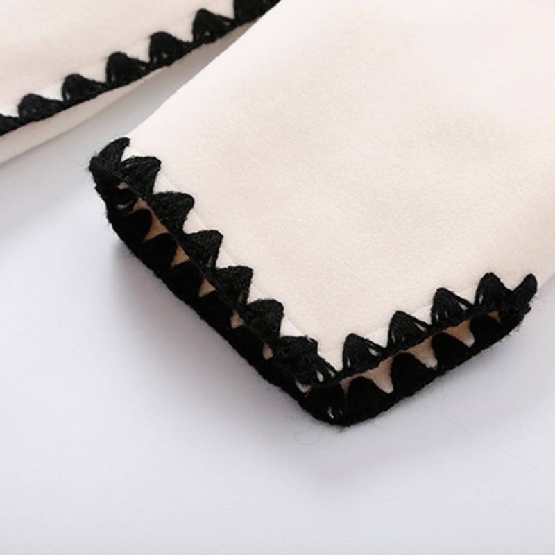 Stitched Charm Belted Coat