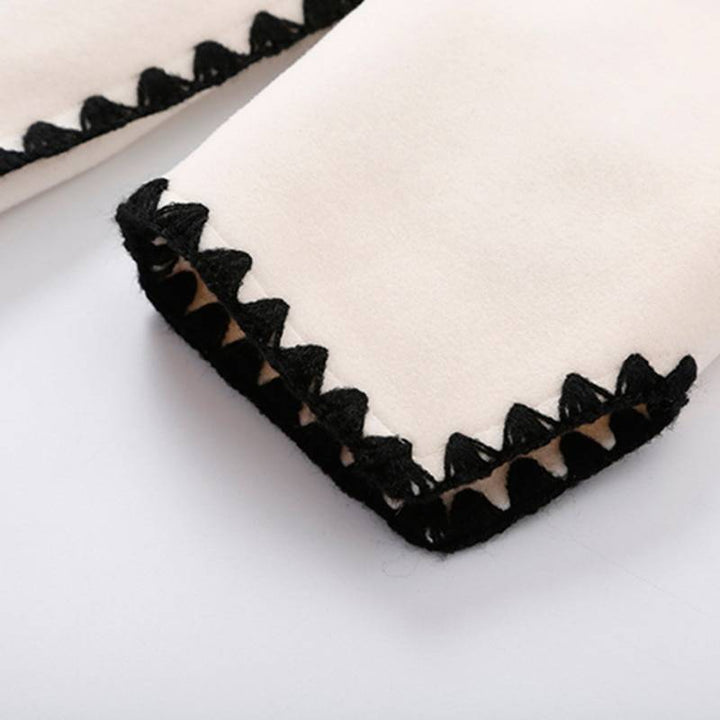 Stitched Charm Belted Coat