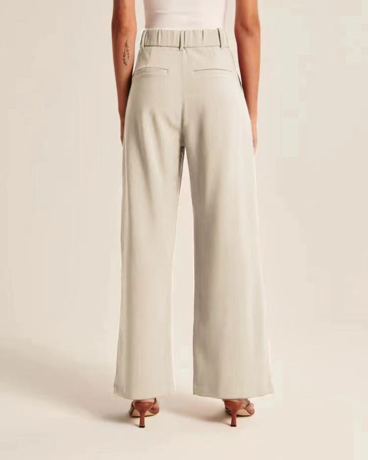 Vista Lane Tailored Wide-Leg Pants