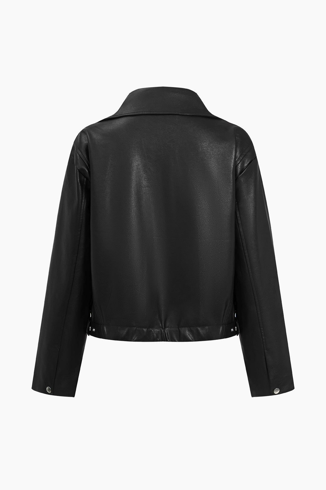 Brickhaus Zip-Up Faux Leather Bomber