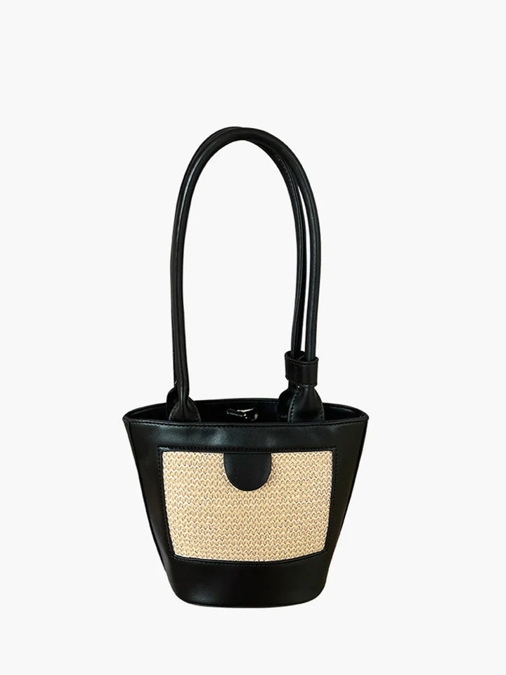 Duo-Tone Woven Panel Tote Bag