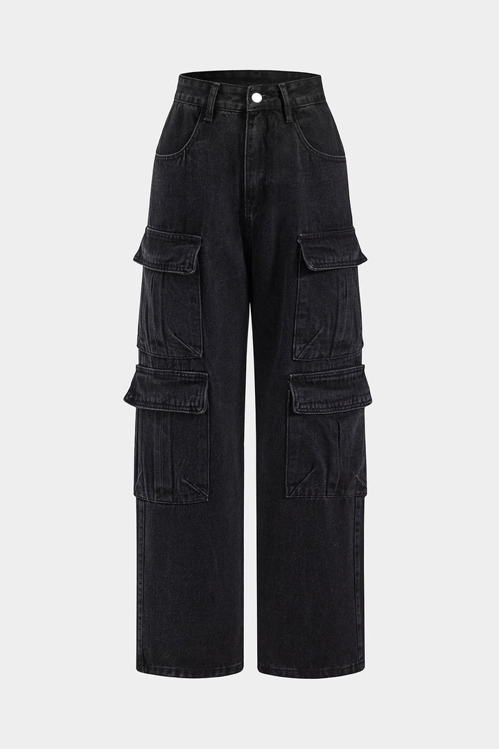 Stealth Cargo Wide-Leg Jeans