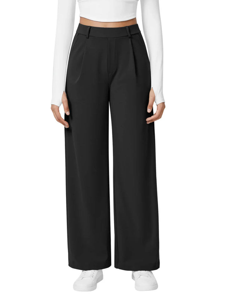 Effortless High-Waisted Wide-Leg Trousers