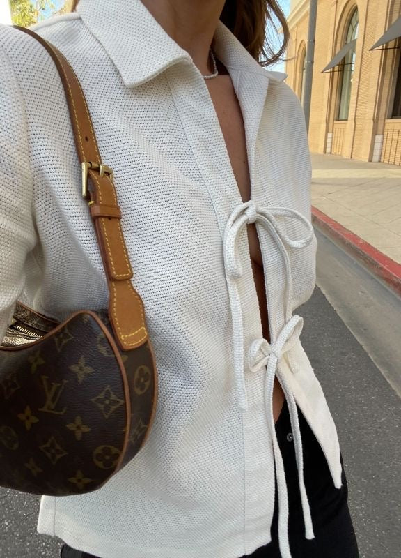 Sorrento Lace-Up Knit Cardigan