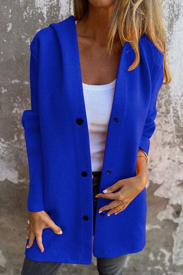 Slate Haven Hooded Button Coat